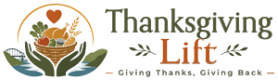 Thanksgiving Lift community initiative logo supporting local families through partnerships with River Valley Chamber of Commerce, Connecticut Foodshare, and Wheeler & Taylor Insurance